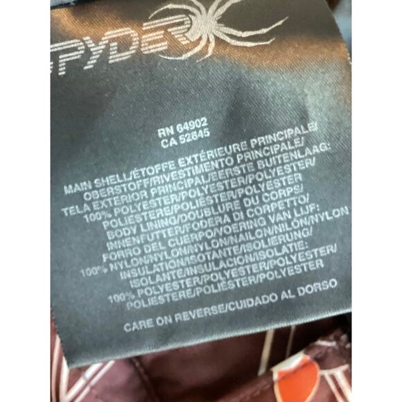 Spyder womens  Geometric Print Pockets Snow Ski Pants Snowboarding Brown Size 10 - Picture 9 of 12